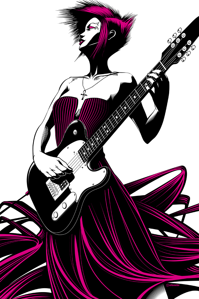 Guitar Heroine by Cristiano Siqueira + 